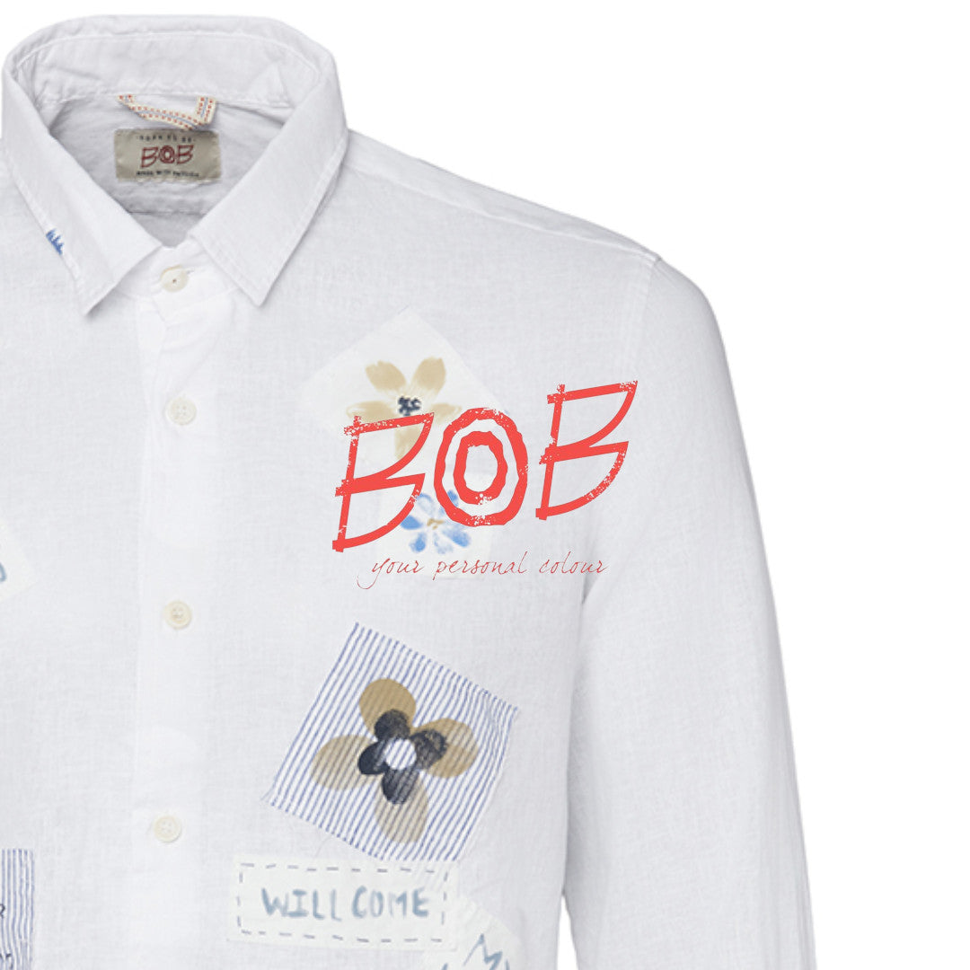 纏うアート。BOBの手仕事が光る、一点物のようなパッチワークシャツ。