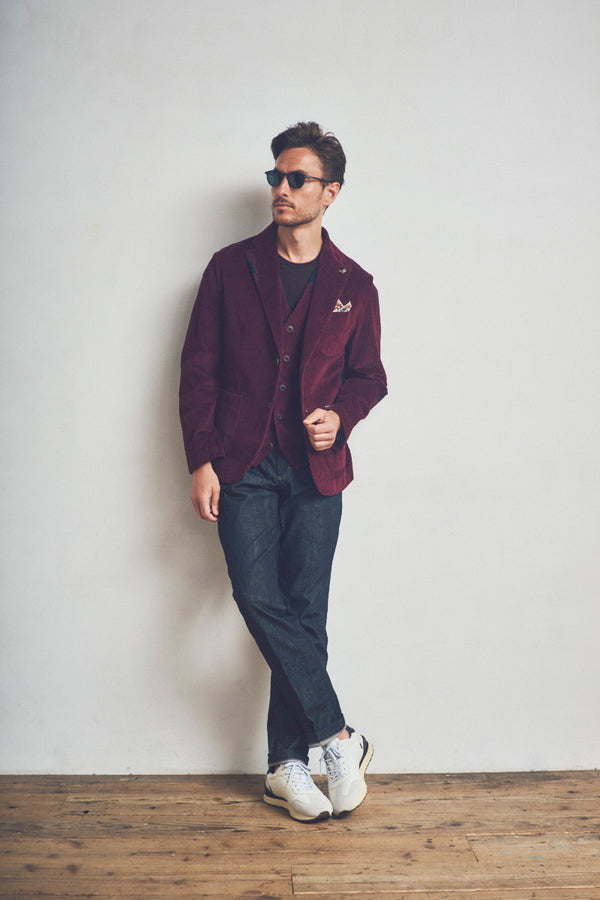 TACK118 コーデュロイマテリアル ジャケット / Col:BORDEAUX