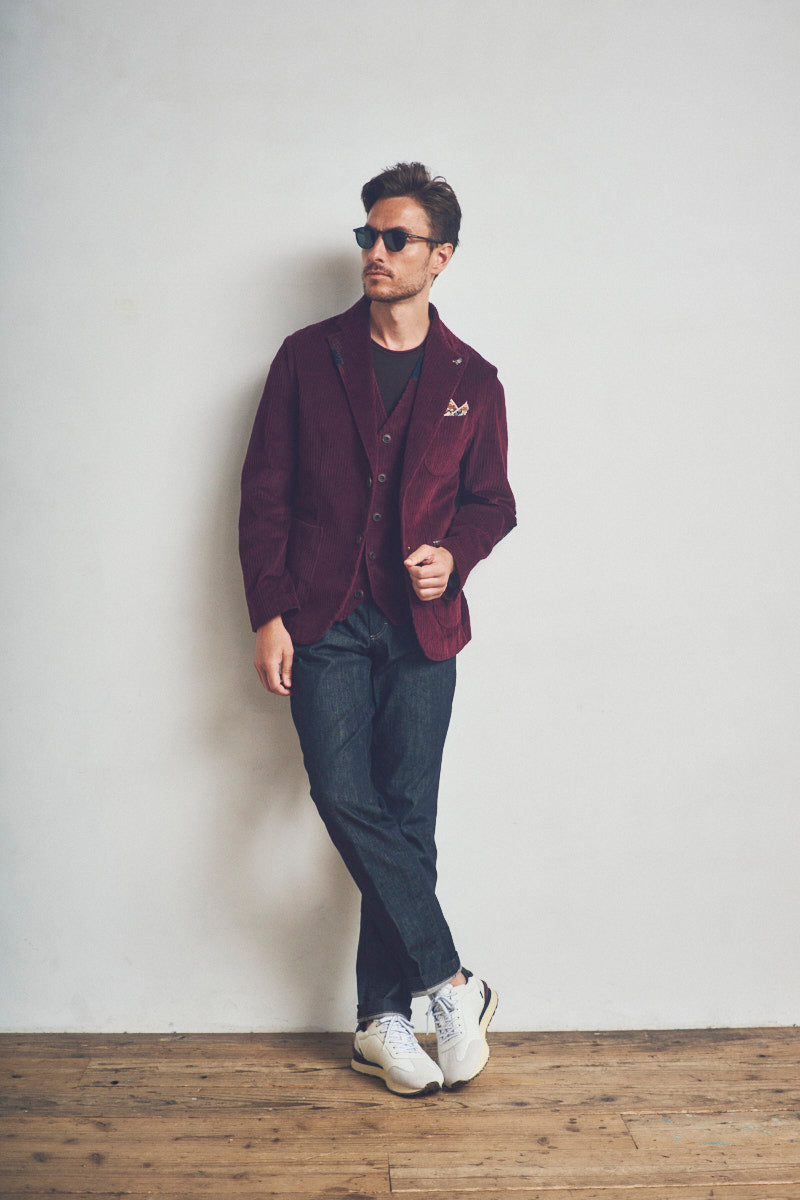 TACK118 コーデュロイマテリアル ジャケット  / Col:BORDEAUX