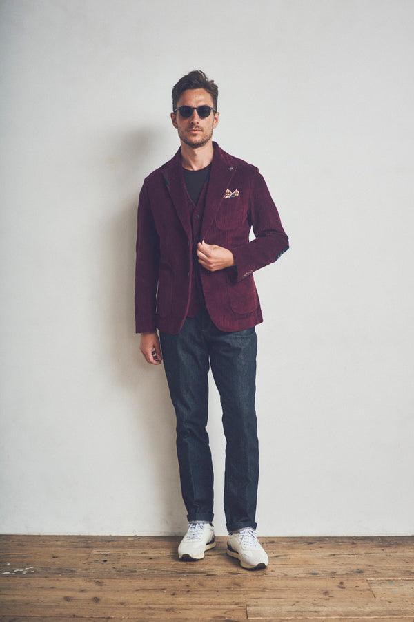 TACK118 コーデュロイマテリアル ジャケット / Col:BORDEAUX