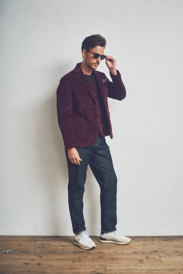 TACK118 コーデュロイマテリアル ジャケット / Col:BORDEAUX