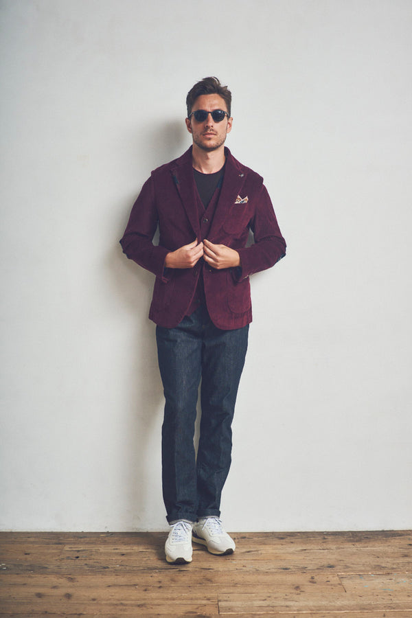 TACK118 コーデュロイマテリアル ジャケット / Col:BORDEAUX