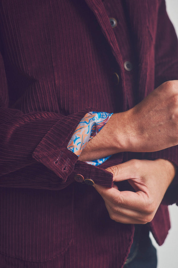 TACK118 コーデュロイマテリアル ジャケット / Col:BORDEAUX