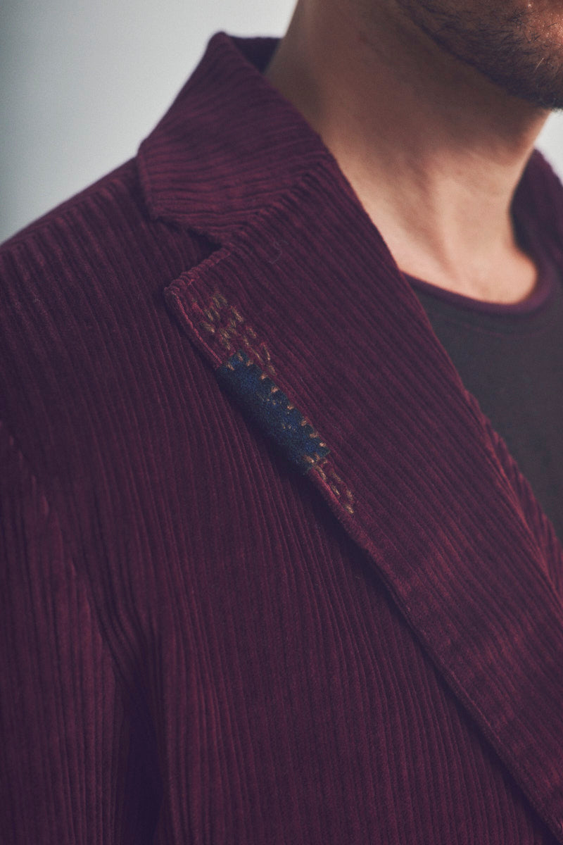 TACK118 コーデュロイマテリアル ジャケット  / Col:BORDEAUX