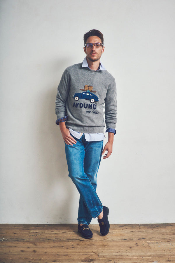 SCOTT ハンドステッチヴィンテージモチーフニット / COL:GRIGIO グレー系