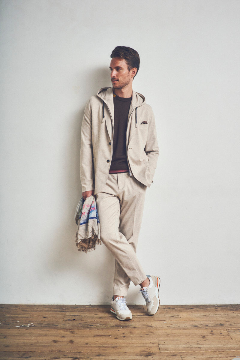 ROB114 デタッチャブルフード ライトジャケット / Col:ECRU オフホワイト系