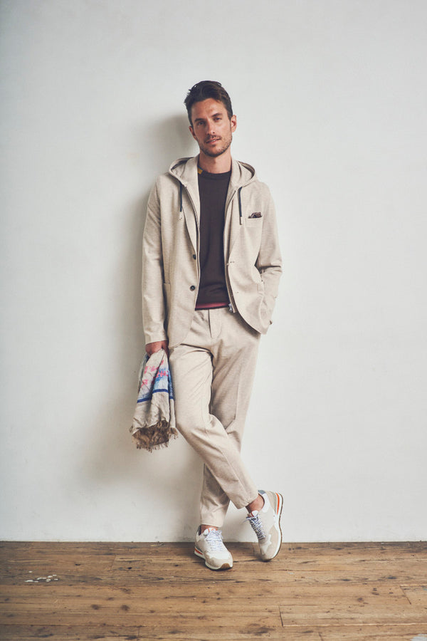 ROB114 デタッチャブルフード ライトジャケット / Col:ECRU オフホワイト系