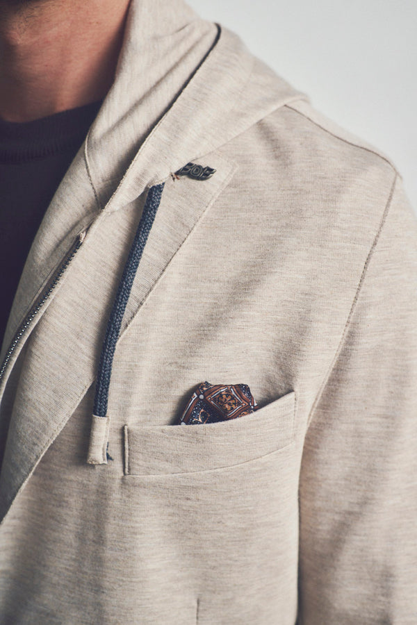 ROB114 デタッチャブルフード ライトジャケット / Col:ECRU オフホワイト系