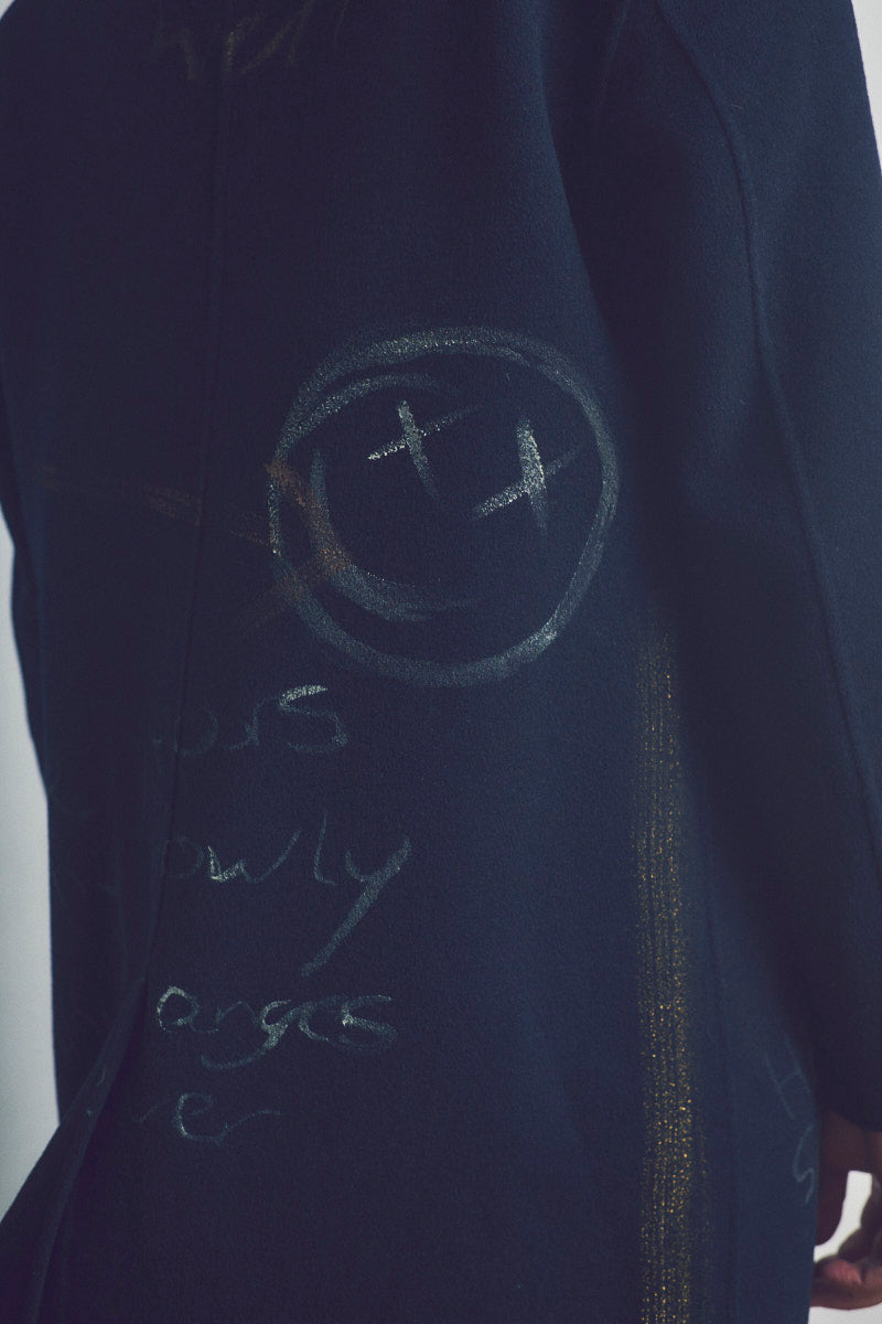 OPEN ハンドペイントデザインチェスターコート / COL:BEIGE ベージュ系