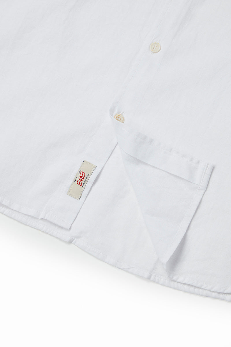 ワンポイントロゴハンドステッチシャツ / Col:BIANCO