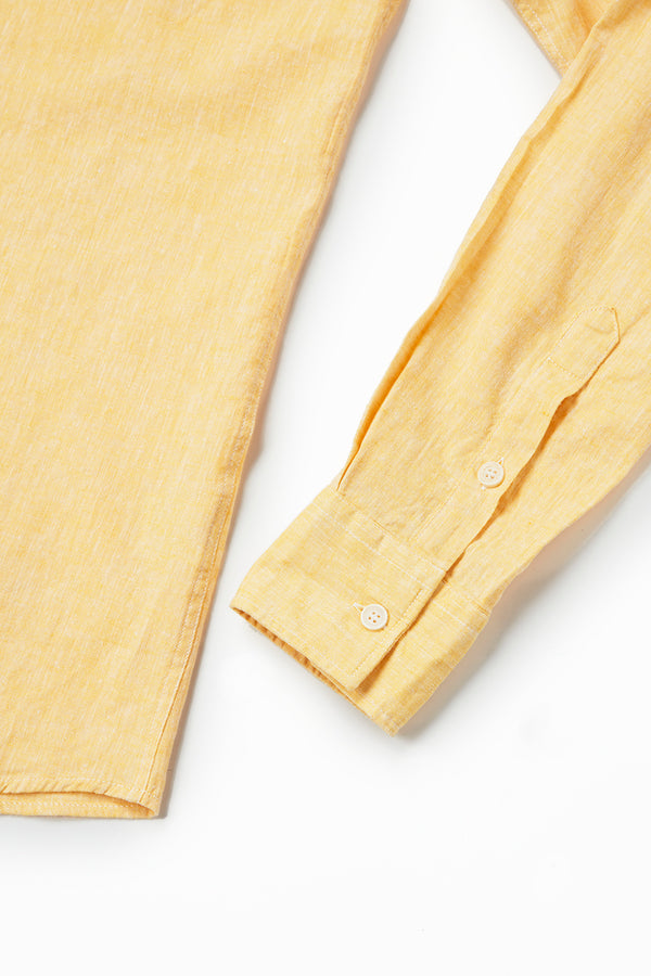 ワンポイントロゴハンドステッチシャツ / Col:GIALLO