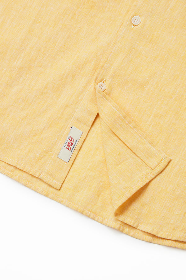 ワンポイントロゴハンドステッチシャツ / Col:GIALLO