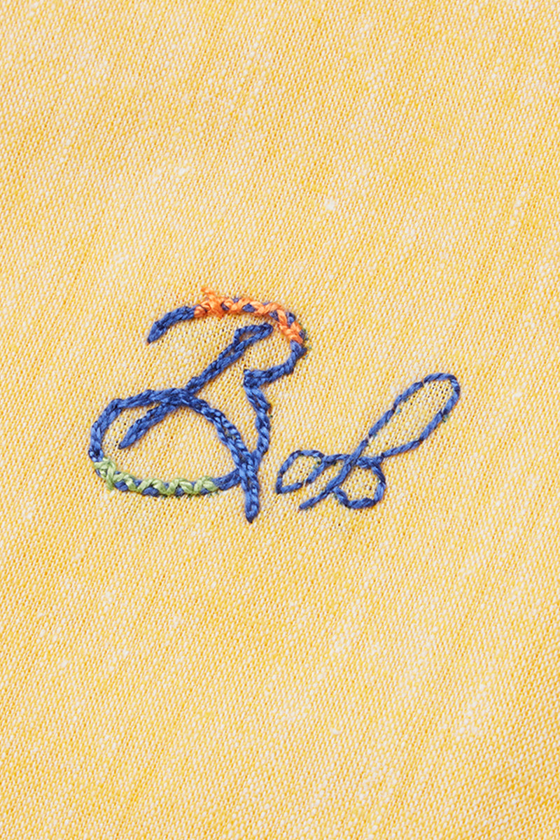 ワンポイントロゴハンドステッチシャツ / Col:GIALLO