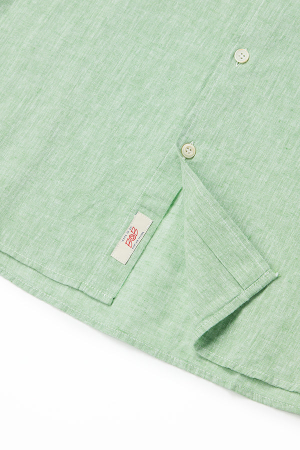 ワンポイントロゴハンドステッチシャツ / Col:PRATO