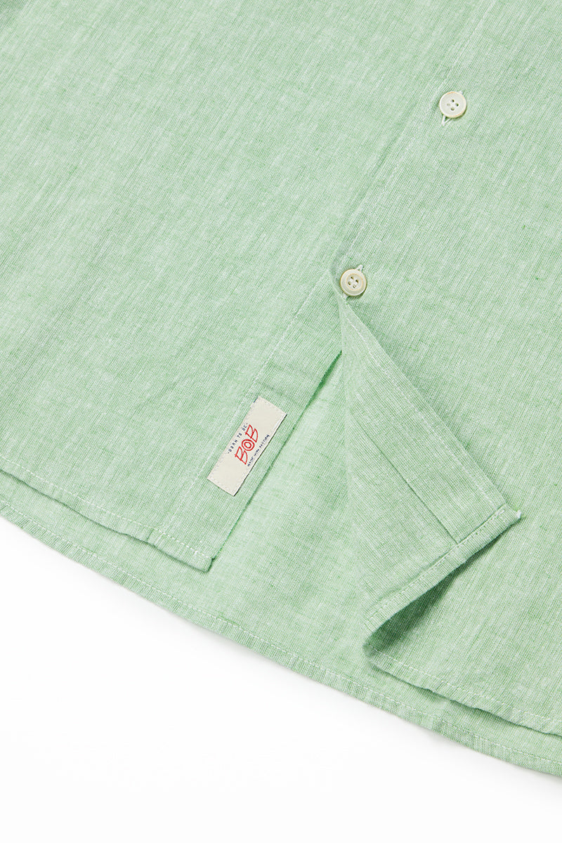 ワンポイントロゴハンドステッチシャツ / Col:PRATO