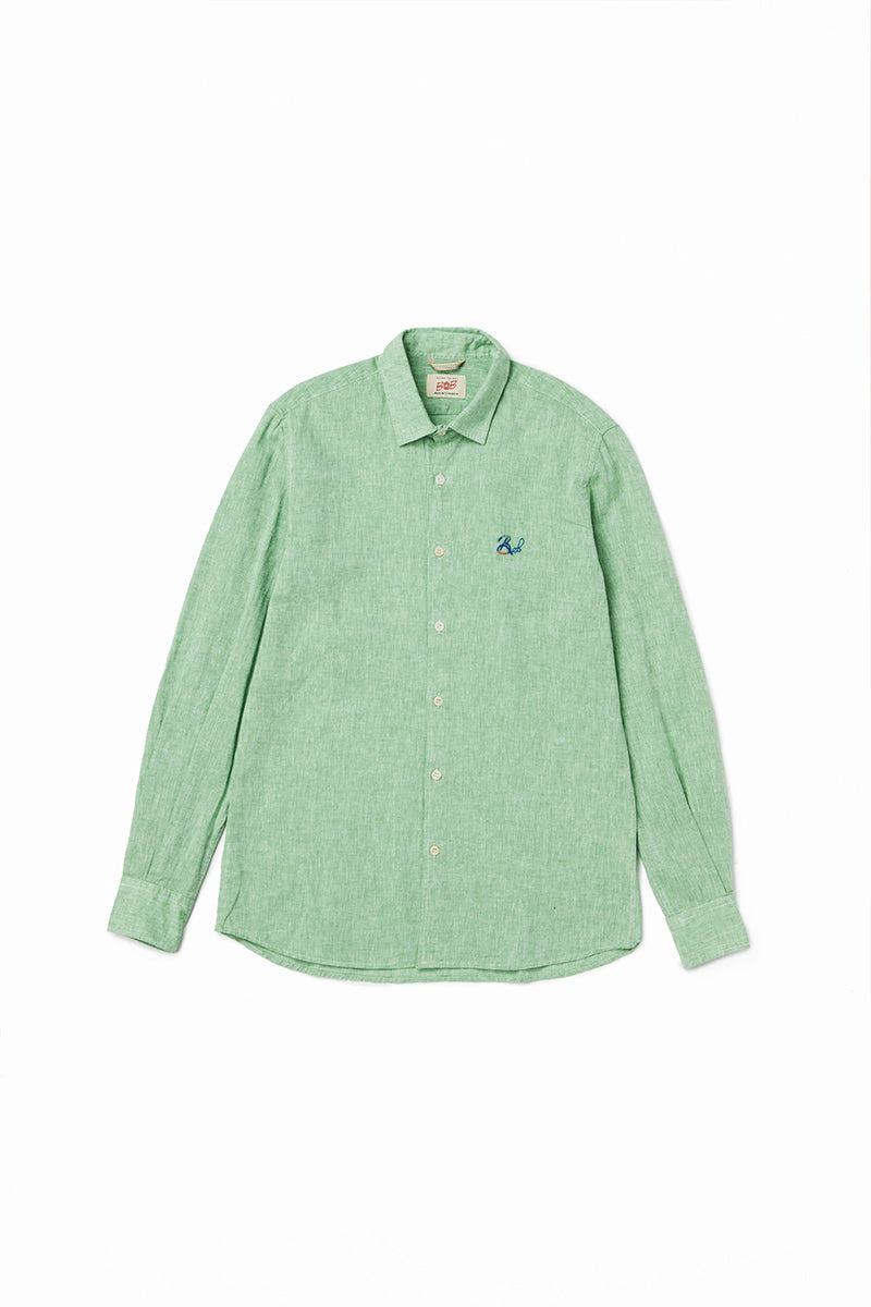 ワンポイントロゴハンドステッチシャツ / Col:PRATO
