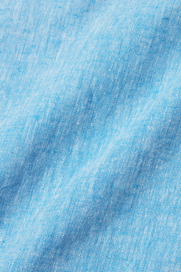 ワンポイントロゴハンドステッチシャツ / Col:AZZURO