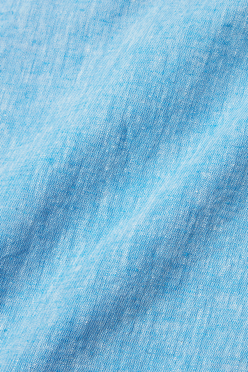 ワンポイントロゴハンドステッチシャツ / Col:AZZURO