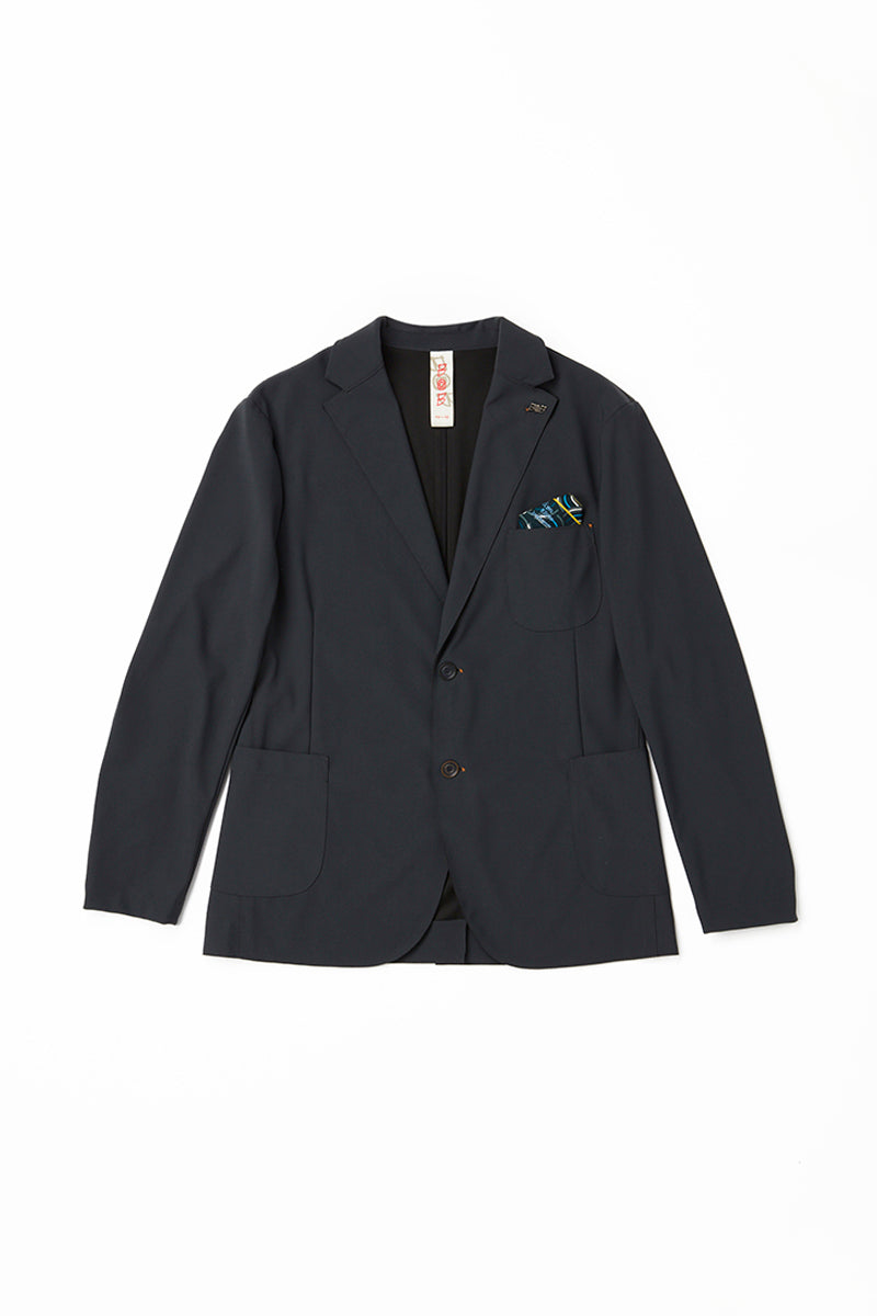 テクニカルファブリックストレッチジャケット / Col:NOTTE ネイビー系