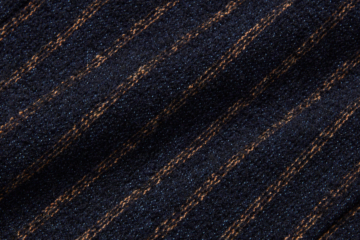 ピンストライプテクスチャードジャケット / Col:VAR1 ネイビー系