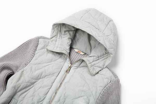 キルティングニットスリーブブルゾン / Col:GRIGIO