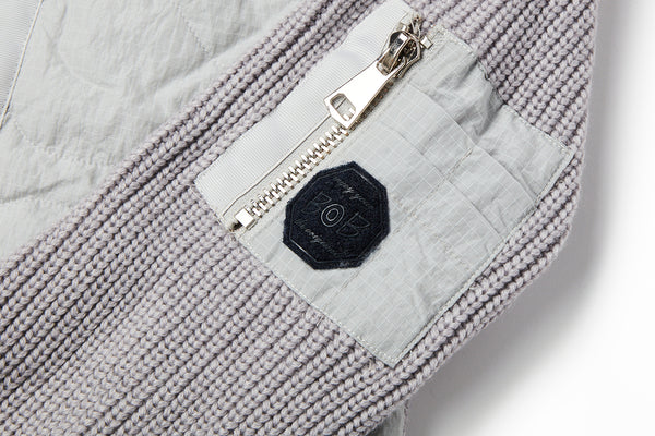 キルティングニットスリーブブルゾン / Col:GRIGIO