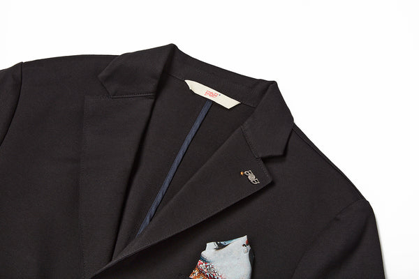 テクニカルファブリックイージージャケット / Col:BLU ネイビー系