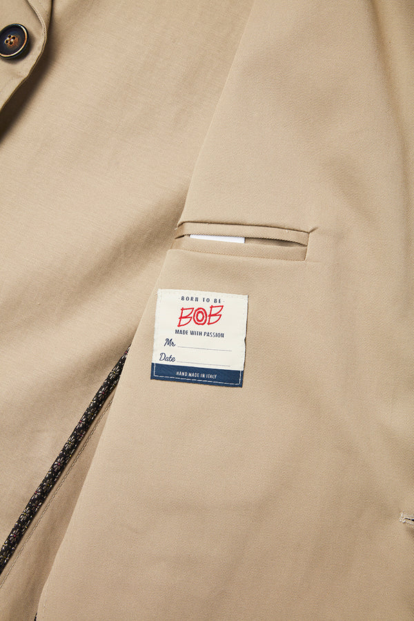 ハンドステッチトップコート / Col:SABBIA ベージュ