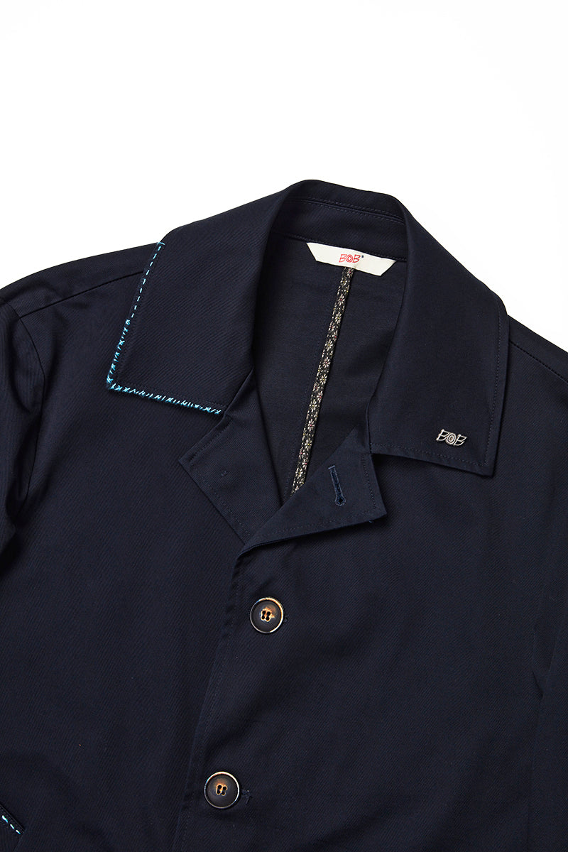 ハンドステッチトップコート / Col:NOTTE ネイビー系