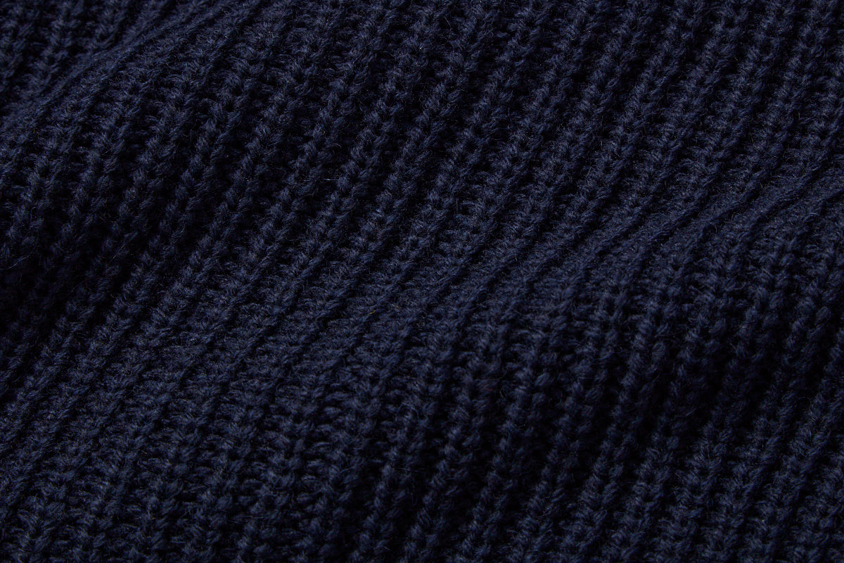 ミリタリーニットカーディガン / Col:BLU ネイビー系
