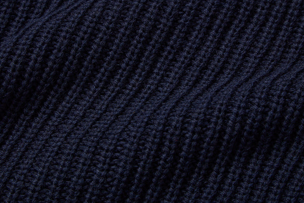 ミリタリーニットカーディガン / Col:BLU ネイビー系