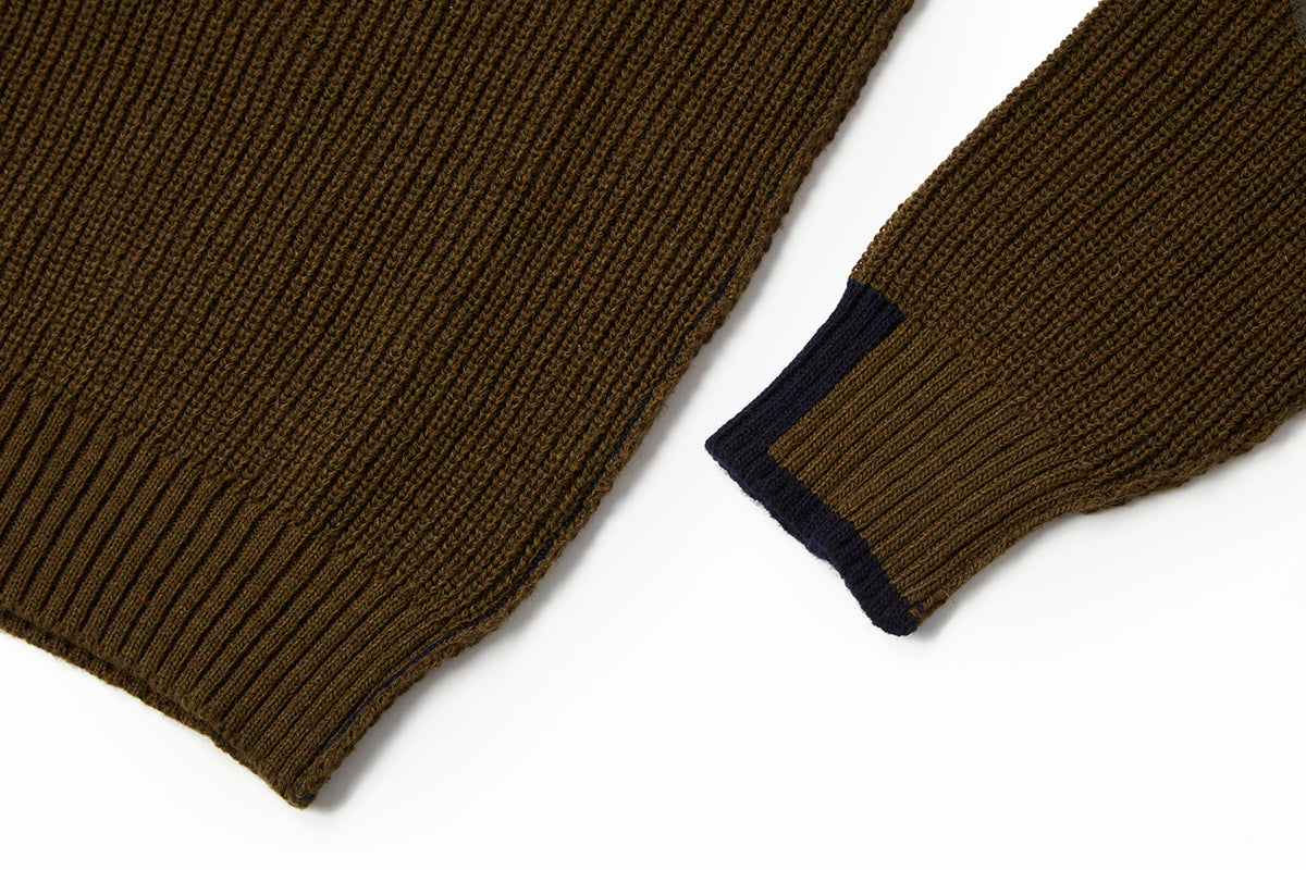 【24AW】Military Design Crewneck knit №074741714 / Col:MILITARE カーキ系