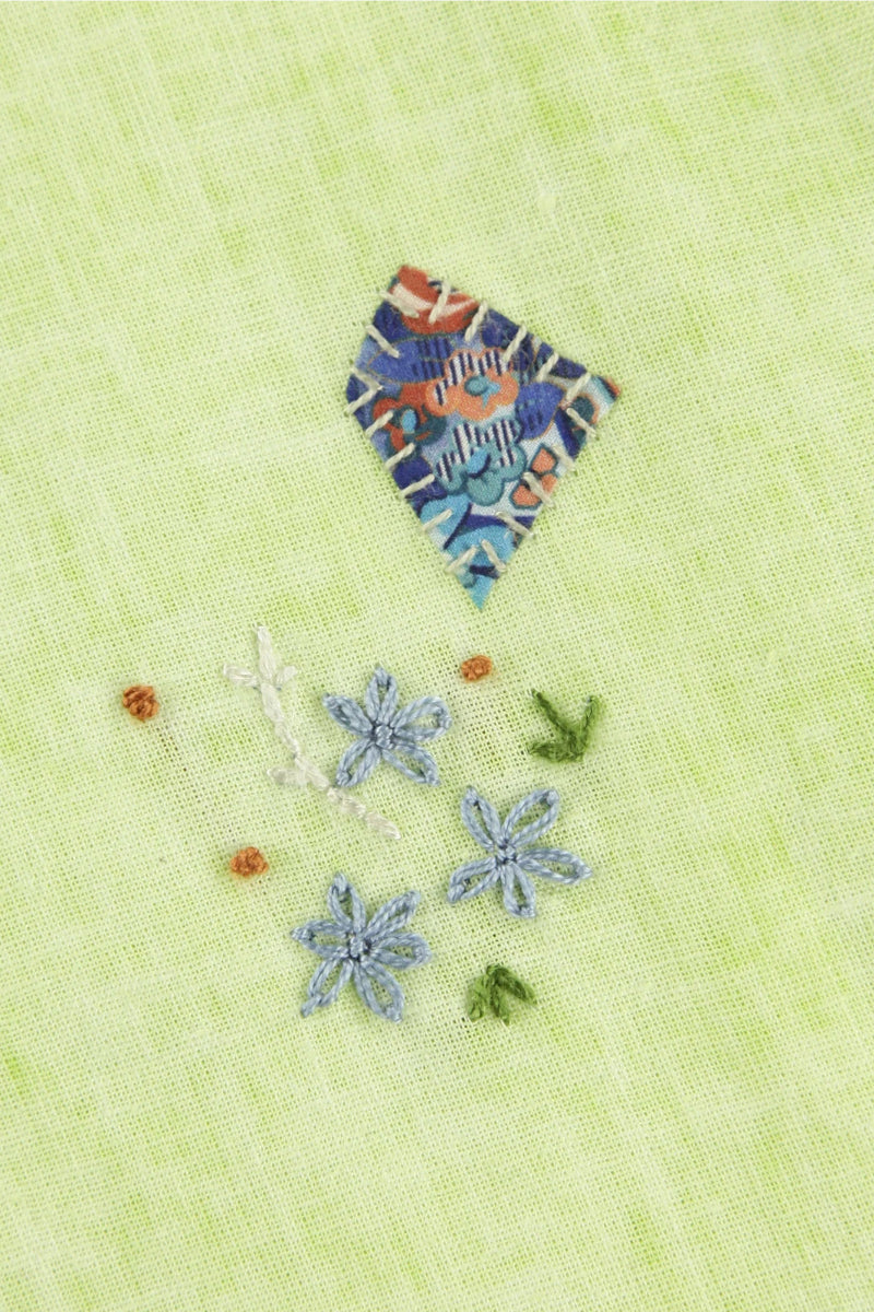 【24SS ARCHIVE ITEM】Embroidered Linen Shirt / Col:LIMONE イエロー