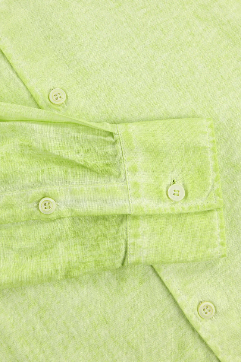 【24SS ARCHIVE ITEM】Embroidered Linen Shirt / Col:LIMONE イエロー