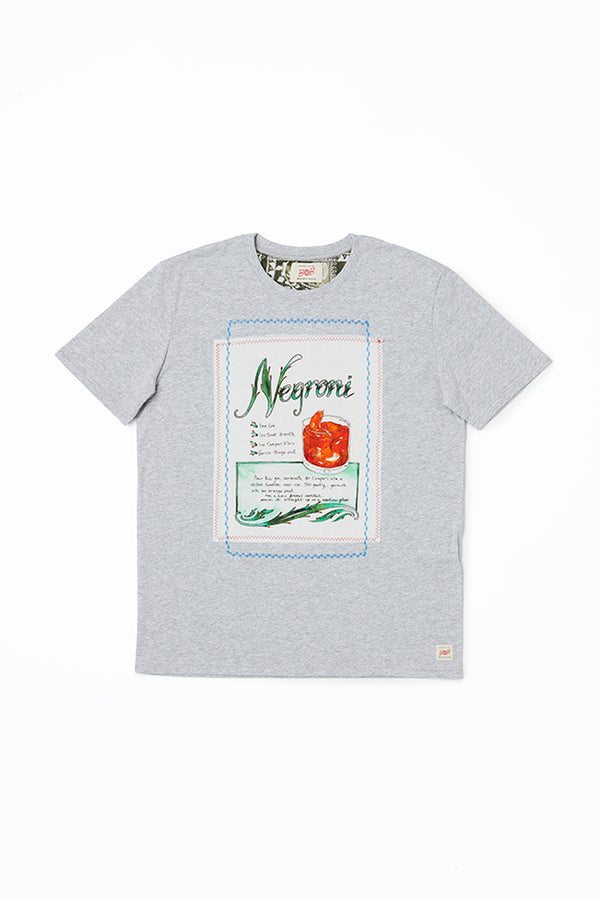 カクテルレシピデザインTシャツ / Col:BLU ネイビー