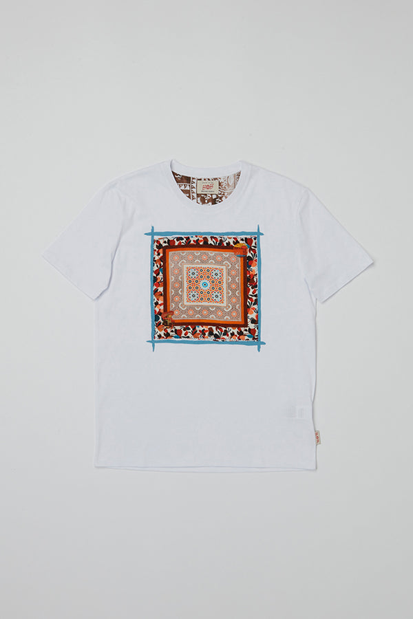 パッチワークTシャツ / Col:MELANGE 杢グレー