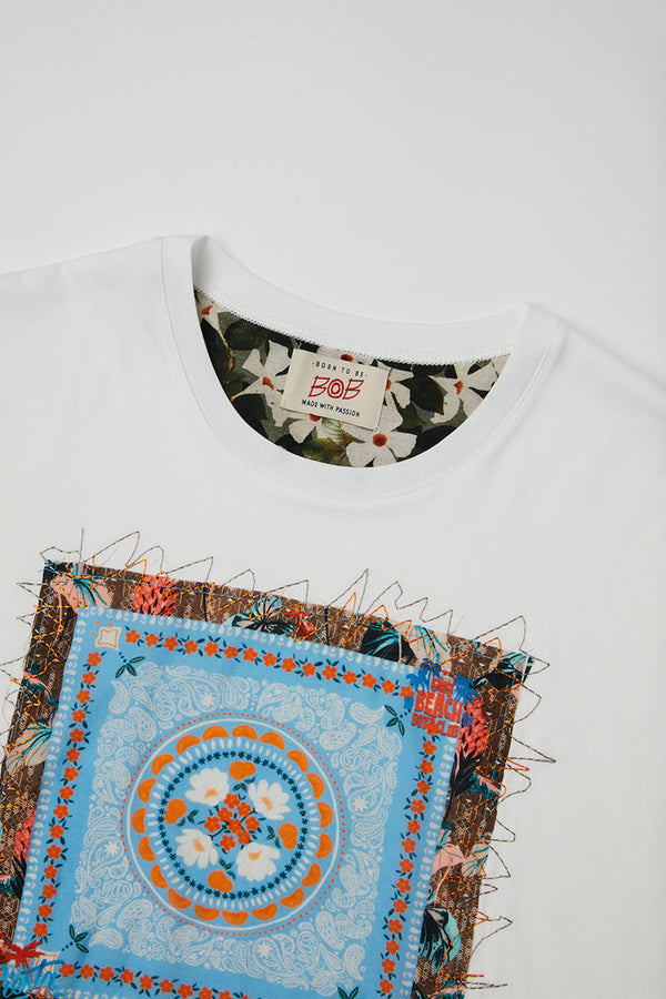 パッチワークTシャツ / Col:OFFWHITE オフホワイト
