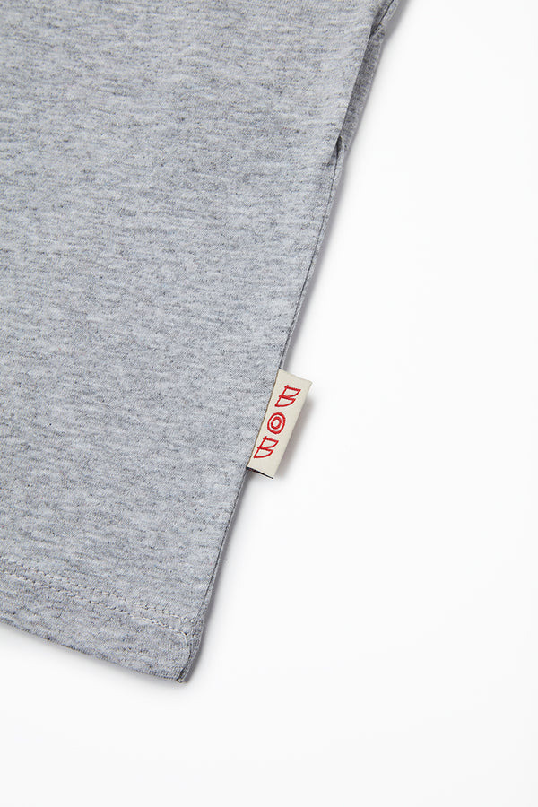 パッチワークTシャツ / Col:MELANGE 杢グレー