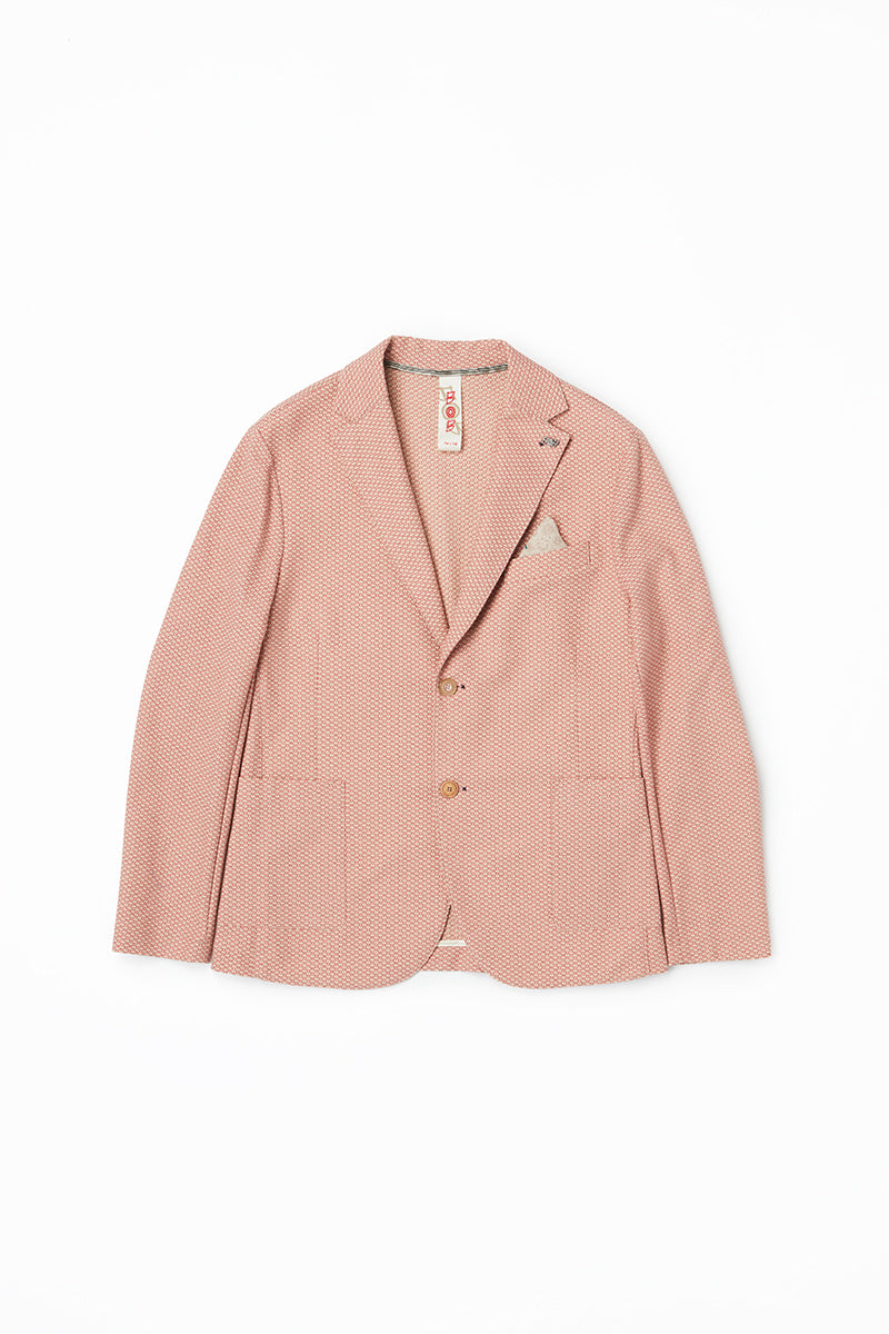 ジャガードパターンイージージャケット / Col:ROSSO イタリアンレッド