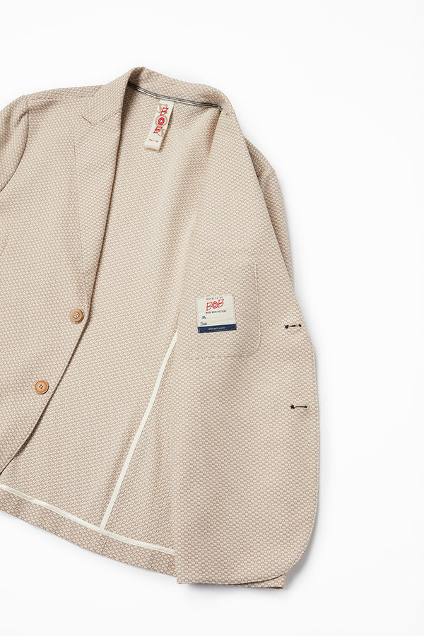ジャガードパターンイージージャケット / Col:CORDA ロープベージュ