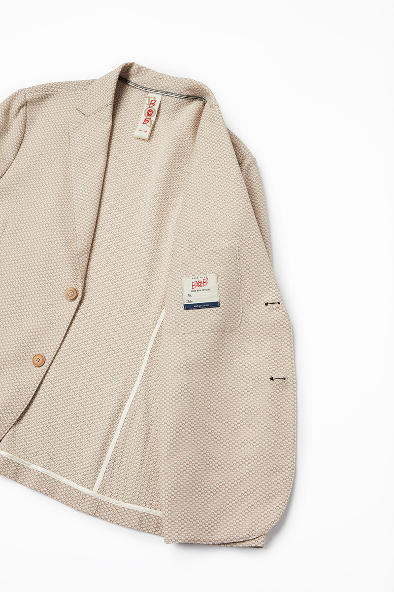ジャガードパターンイージージャケット / Col:CORDA ロープベージュ