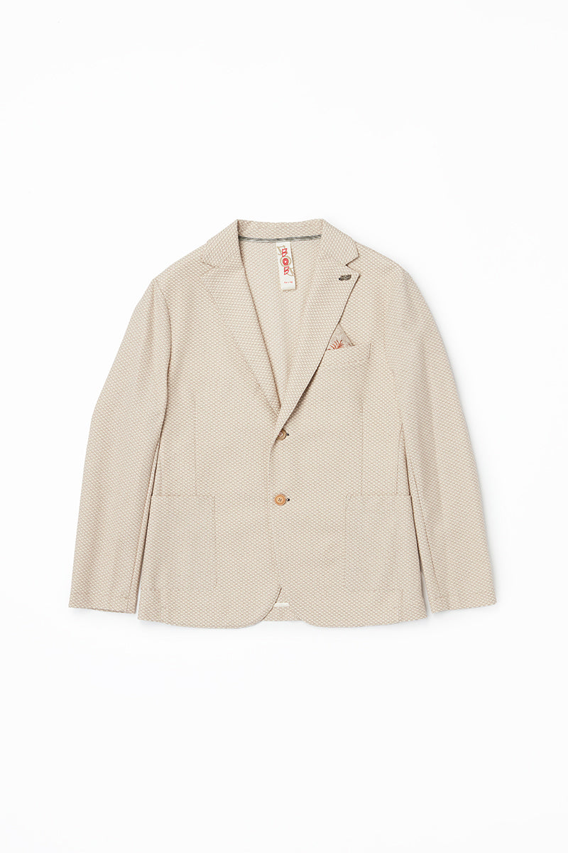 ジャガードパターンイージージャケット / Col:CORDA ロープベージュ