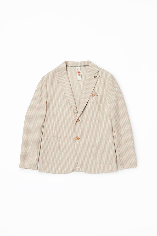 ジャガードパターンイージージャケット / Col:CORDA ロープベージュ