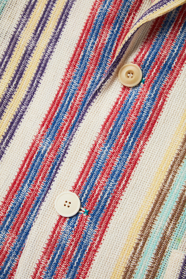 ランダムストライプカラミ織ジャケット / Col:VAR1 マルチ