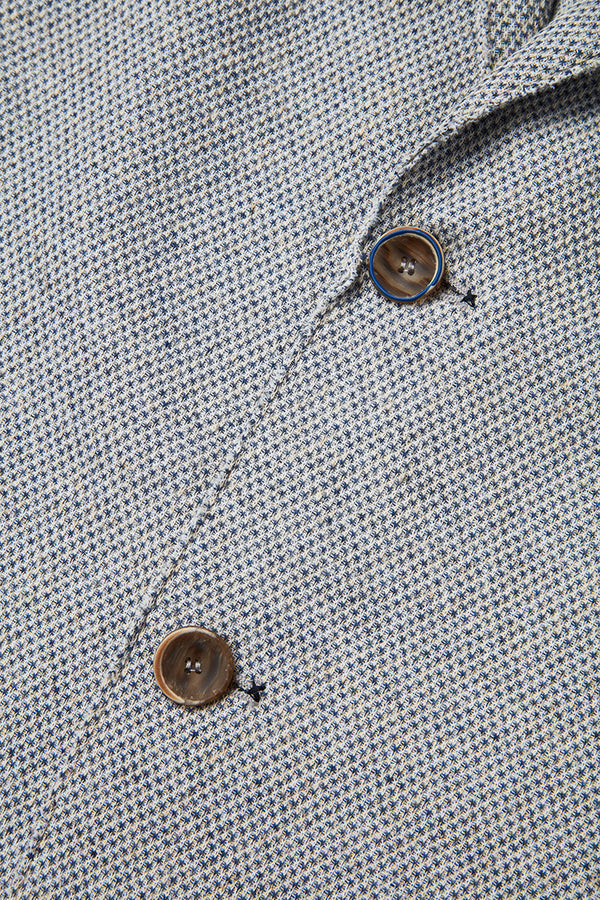 リネンテイストイージージャケット / Col:BLU ネイビー系