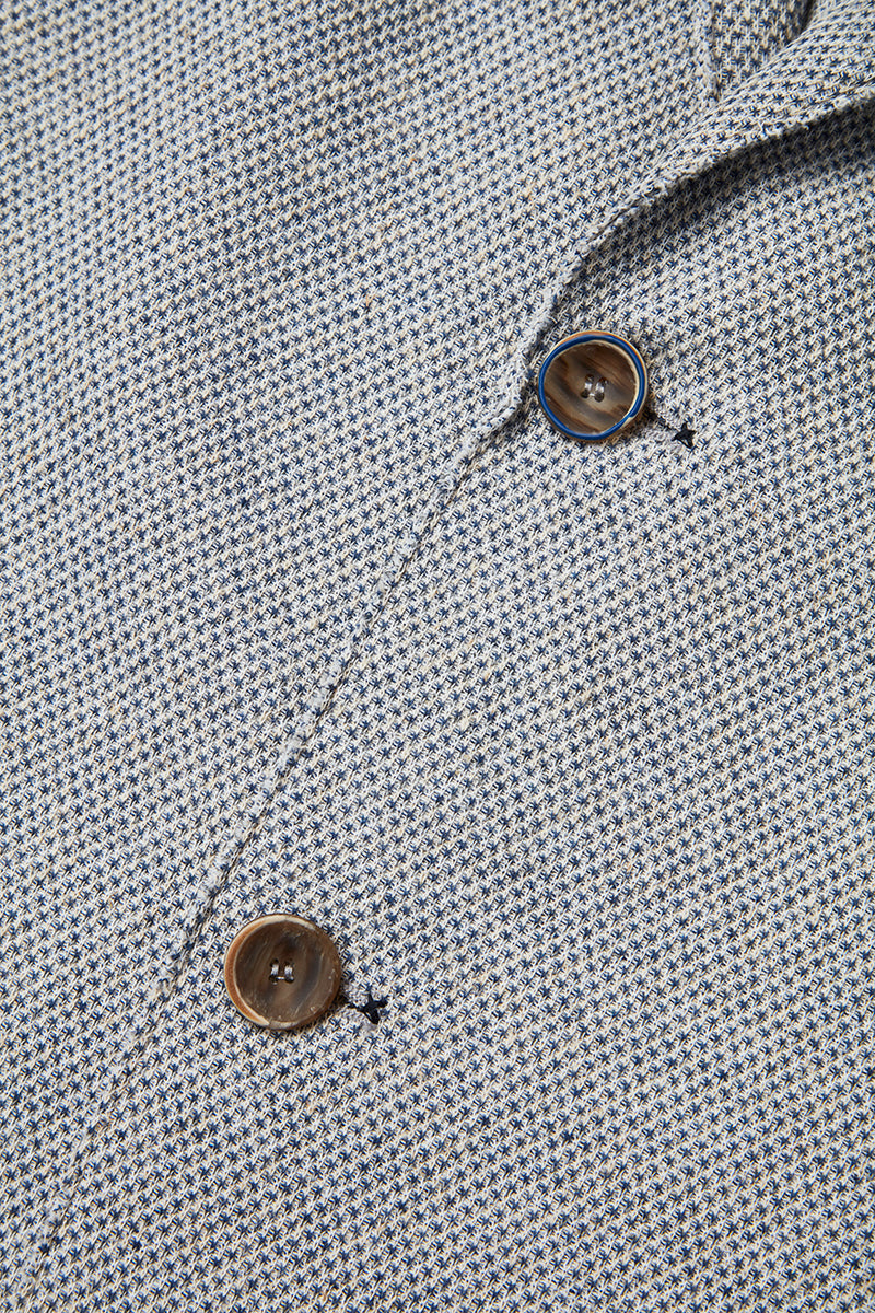 リネンテイストイージージャケット / Col:BLU ネイビー系