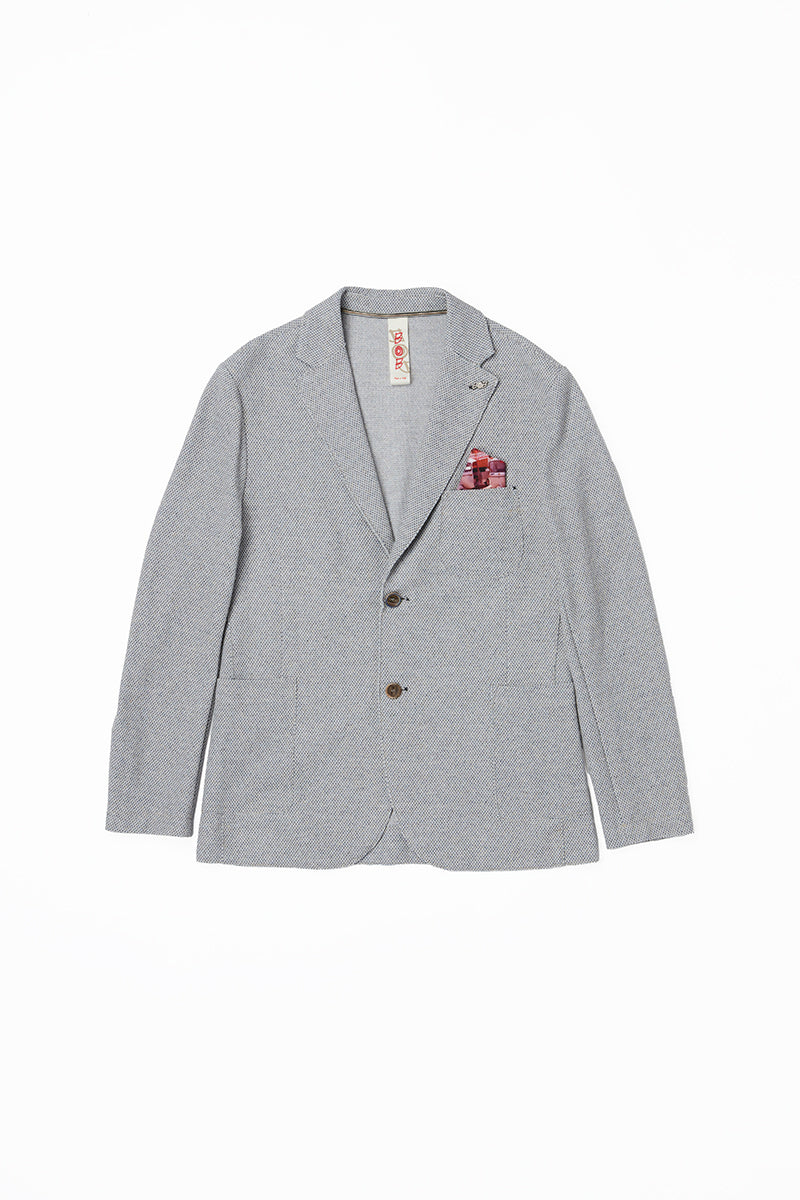 リネンテイストイージージャケット / Col:BLU ネイビー系