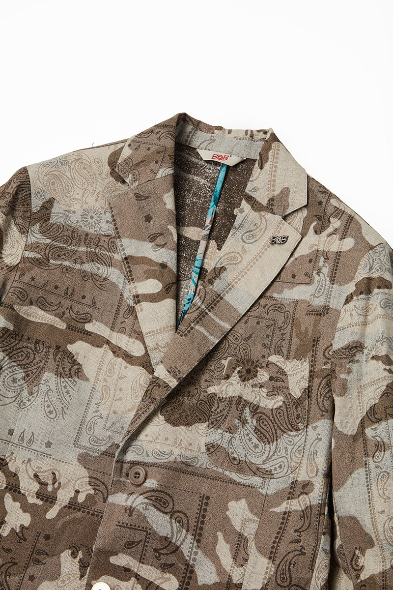 【25SS新作】Camouflage Pattern Print Jacket / Col:UNICA