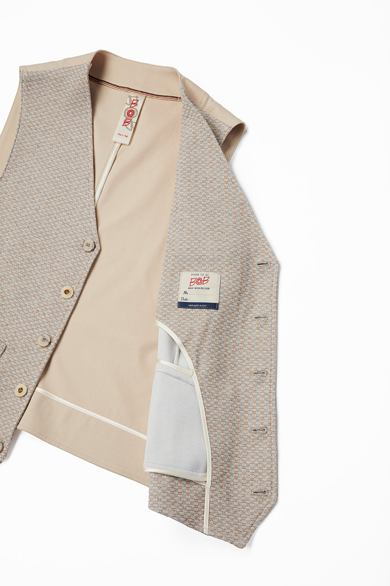 リネンテイストジレ / Col:SABBIA サンドベージュ