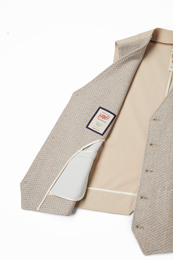 リネンテイストジレ / Col:SABBIA サンドベージュ